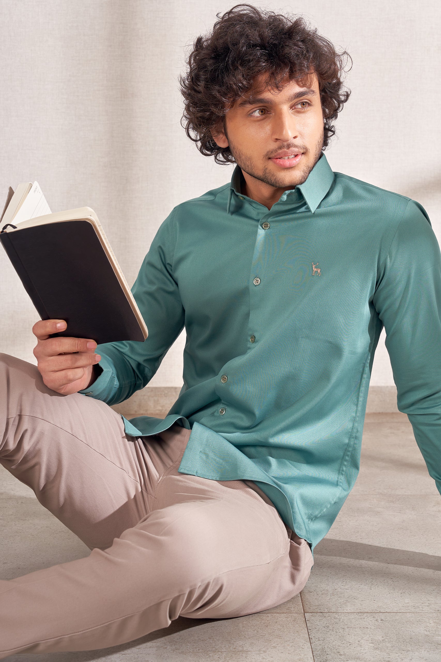 Gulf Green Cotton Knit Shirt