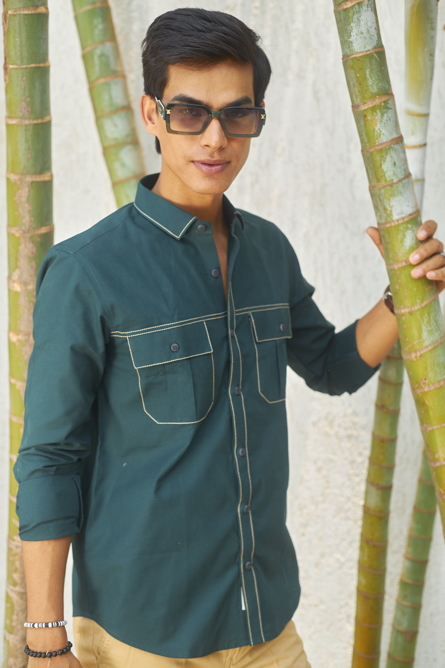 Forest Green Safari Shirt