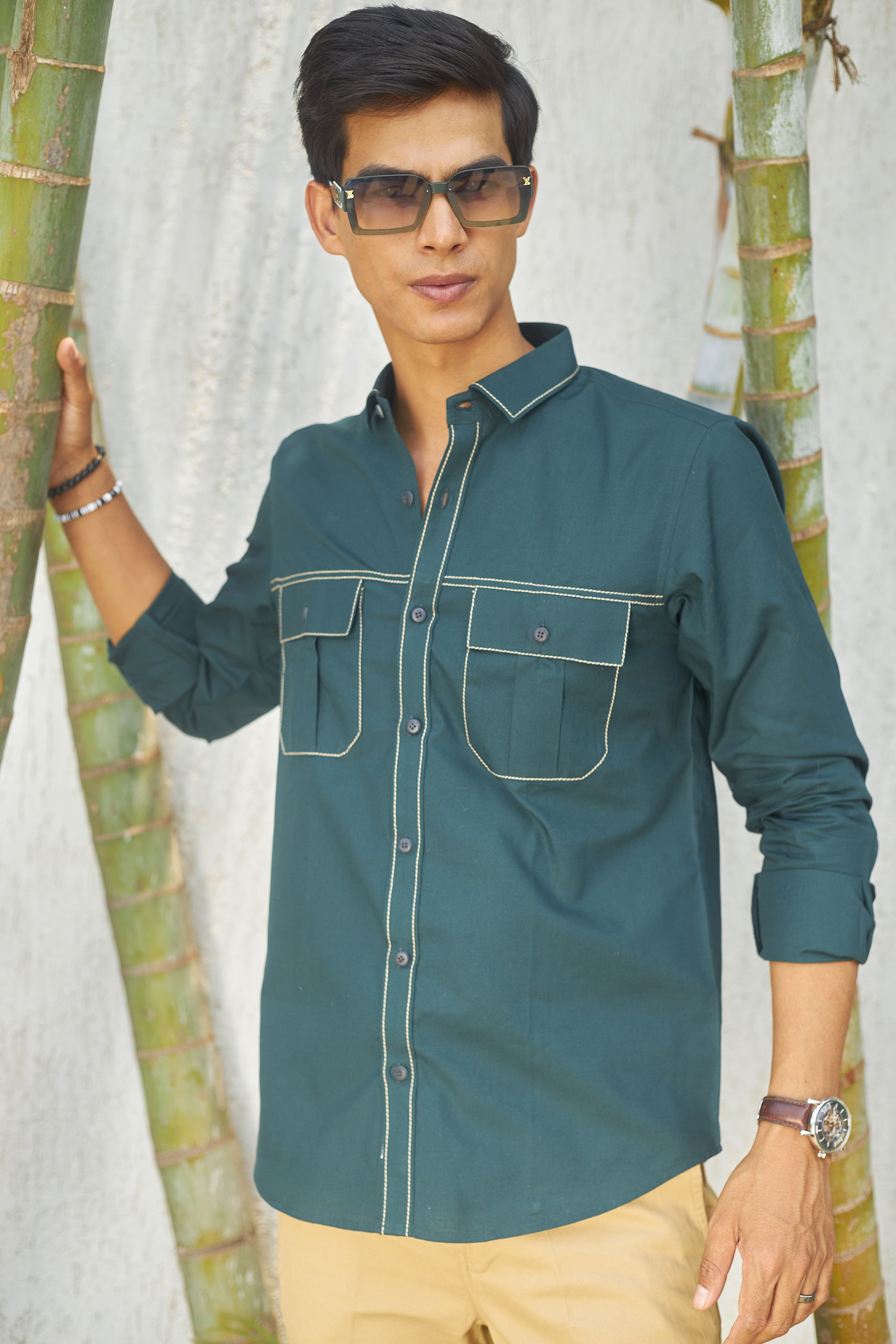 Forest Green Safari Shirt