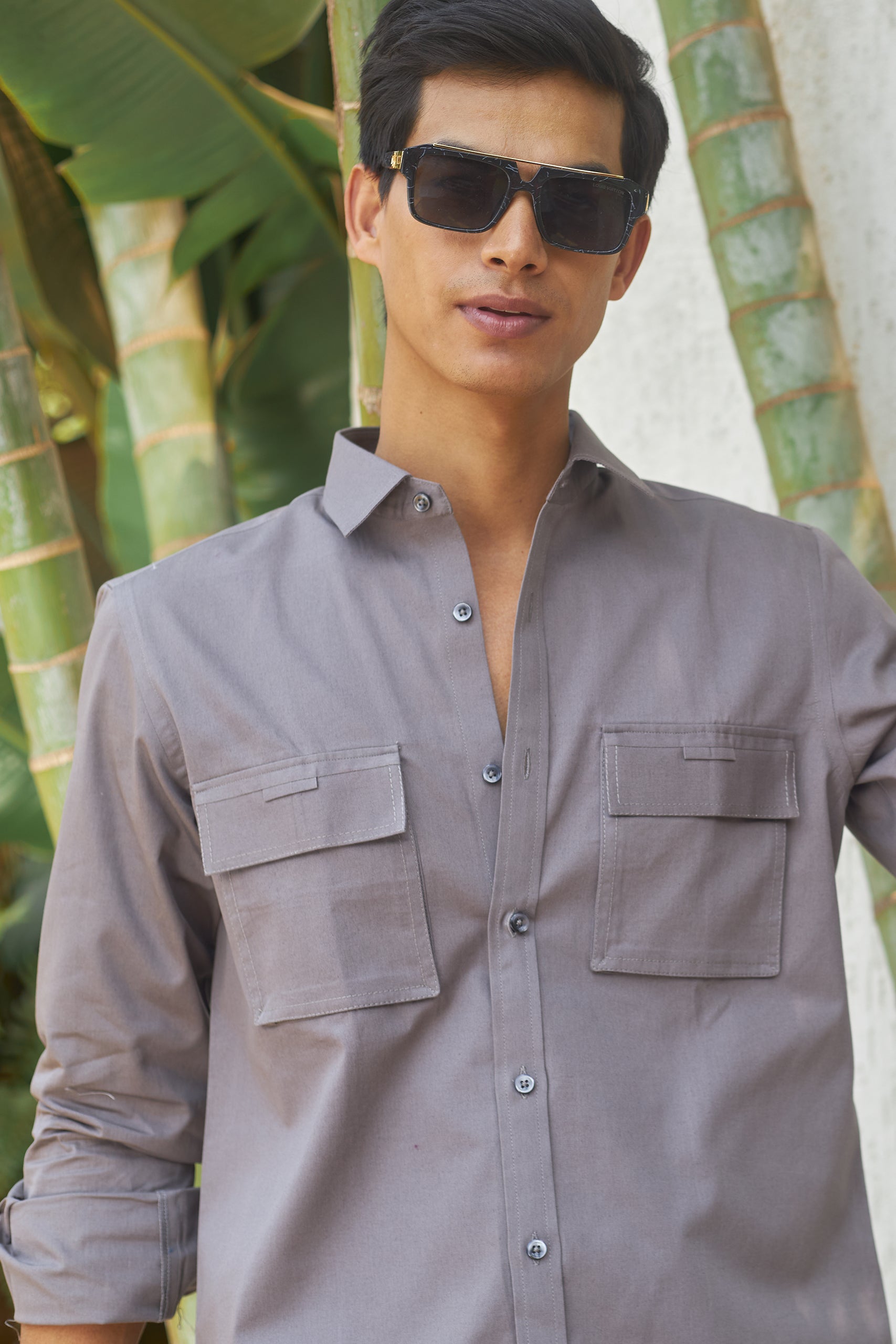 Fossil Grey Safari Shirt