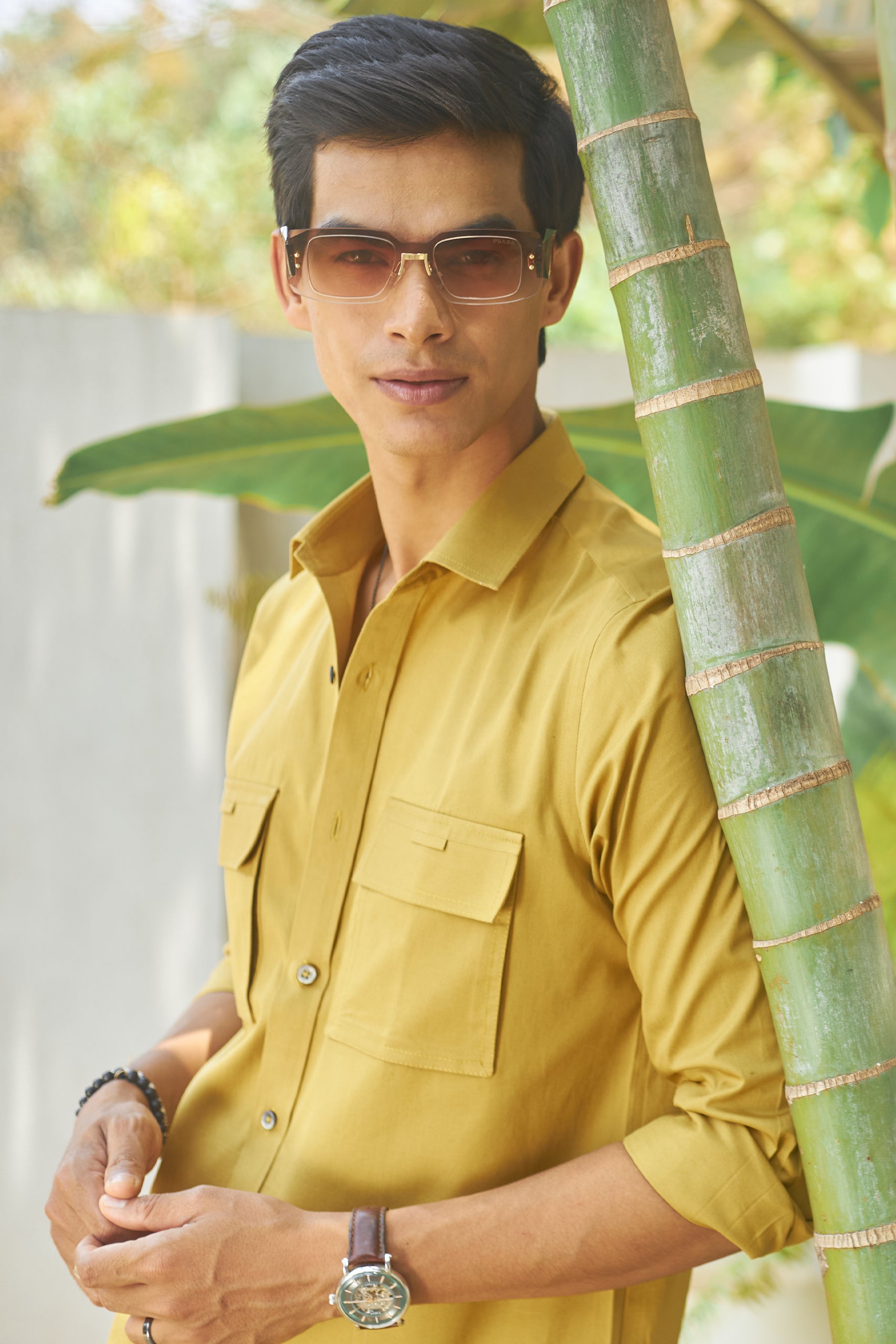 Dijon Yellow safari Shirt