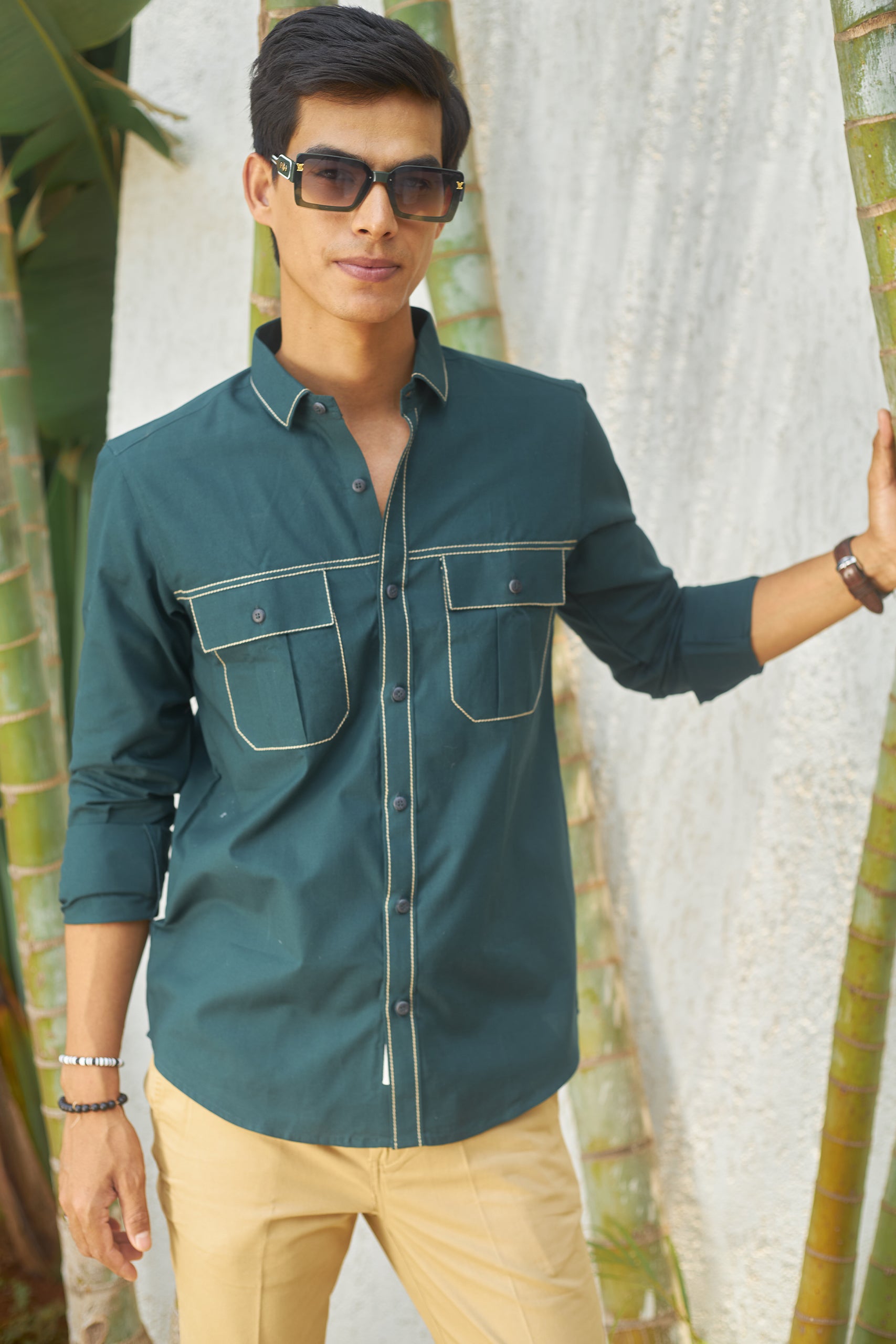 Forest Green Safari Shirt