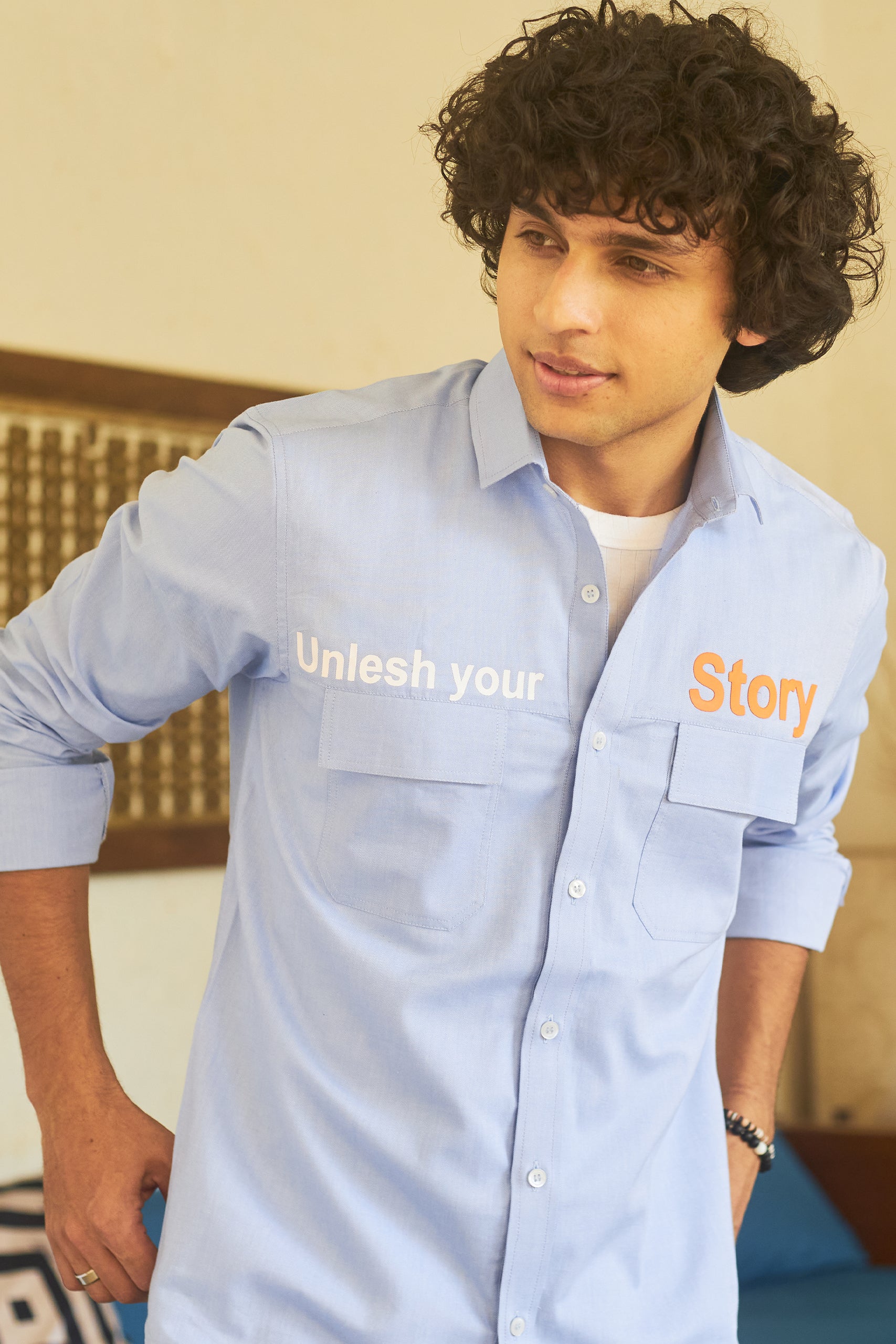 Unlesh Your Story Blue Entrepreneurs Shirt