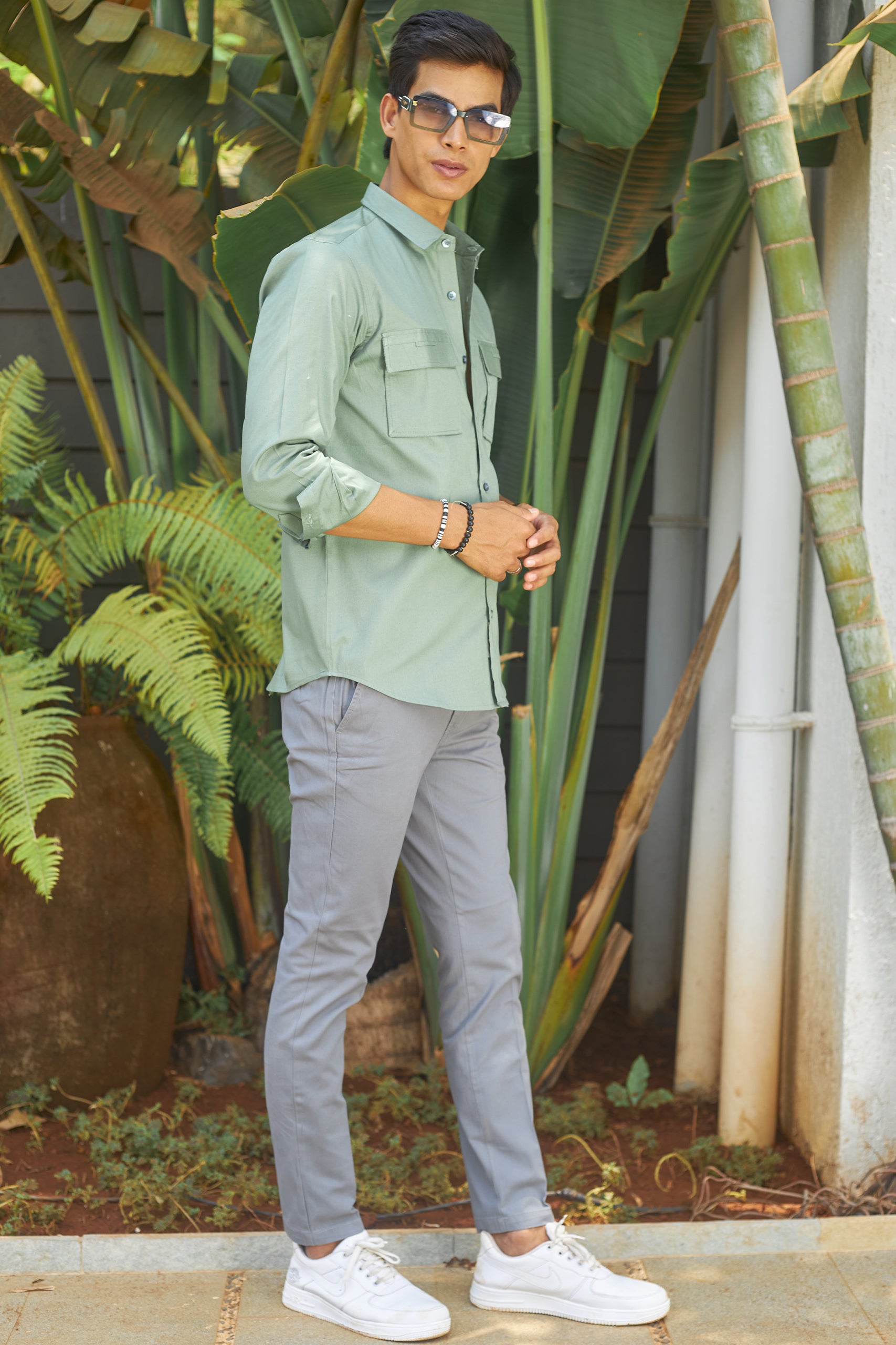 Fern Green safari Shirt