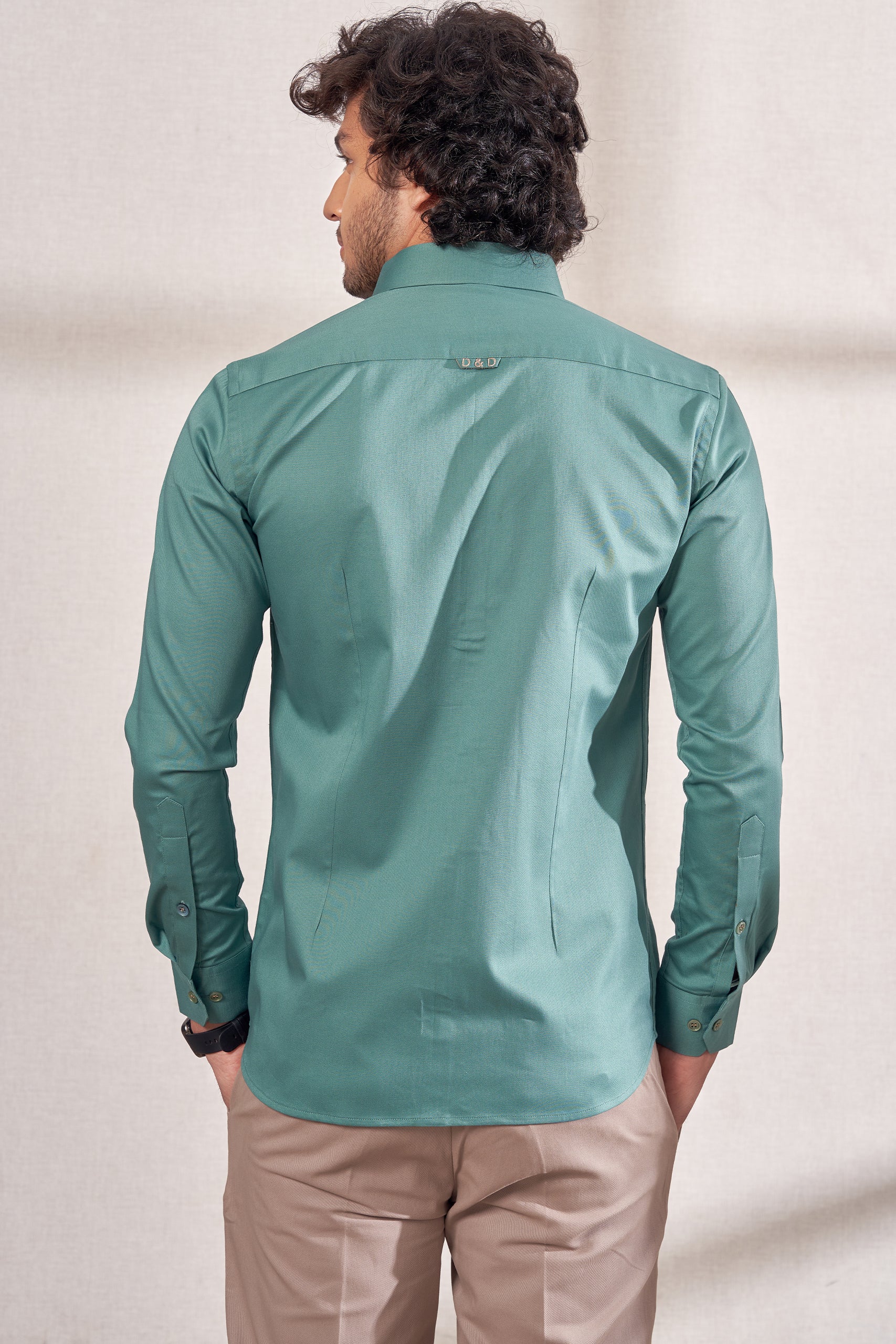 Gulf Green Cotton Knit Shirt