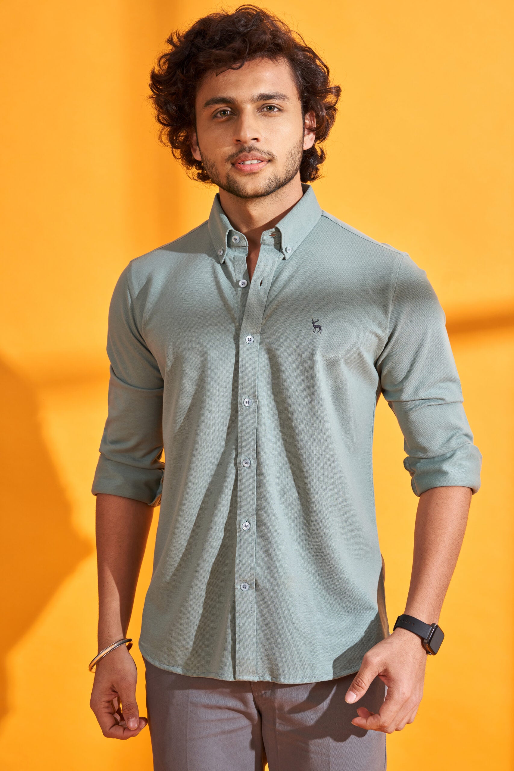 Jade Green Interlock Shirt