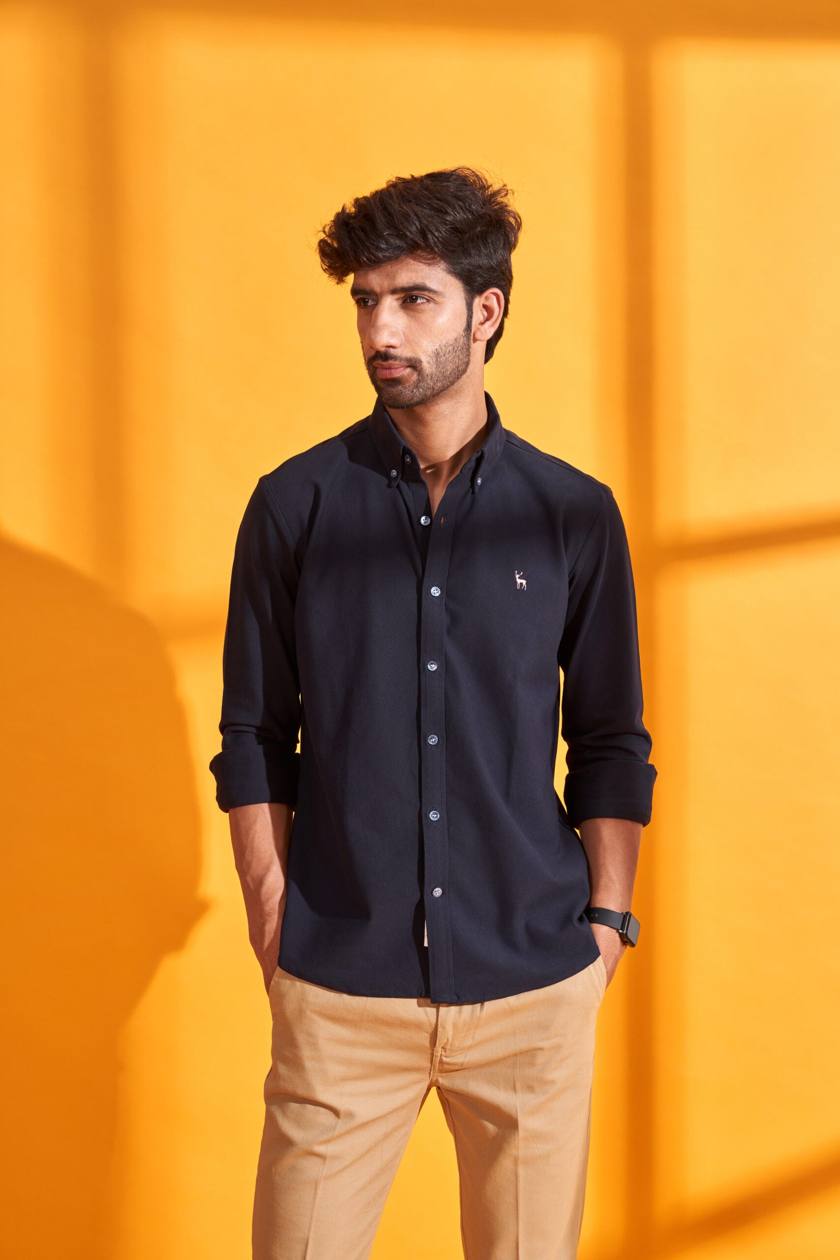 Midnight Navy Interlock Shirt