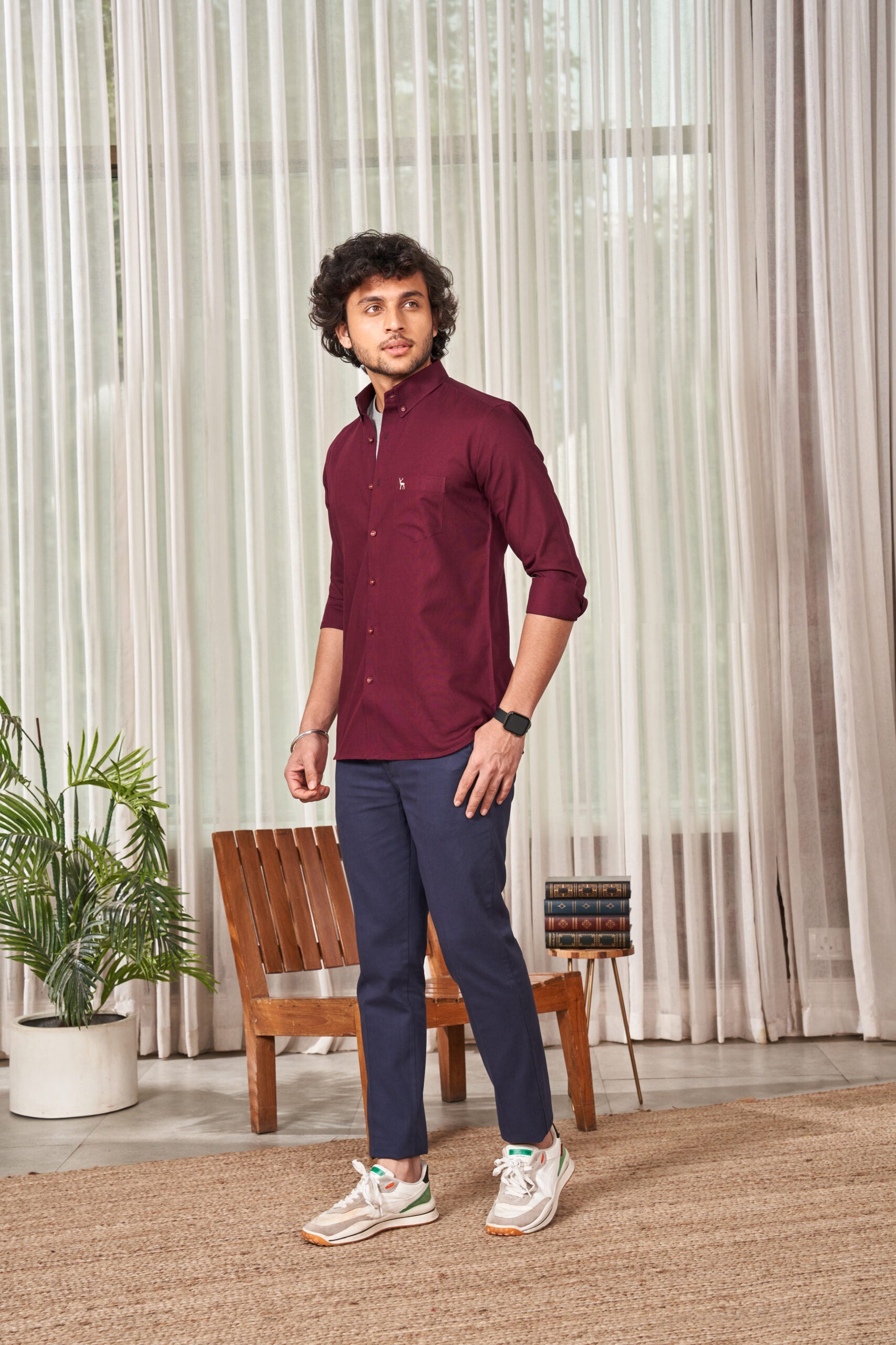 Rosewood Maroon Basic Shirt