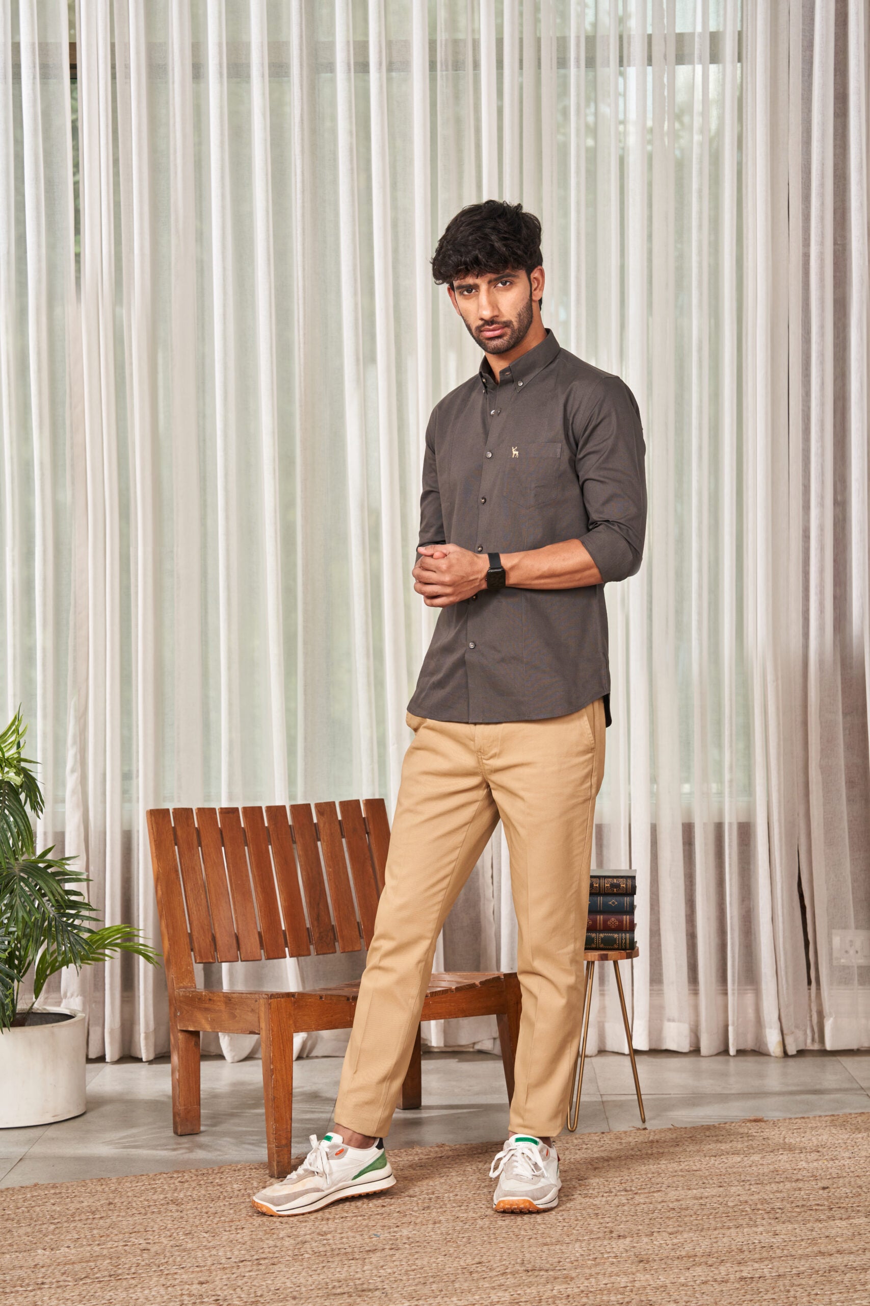 Taupe Brown Basic Shirt