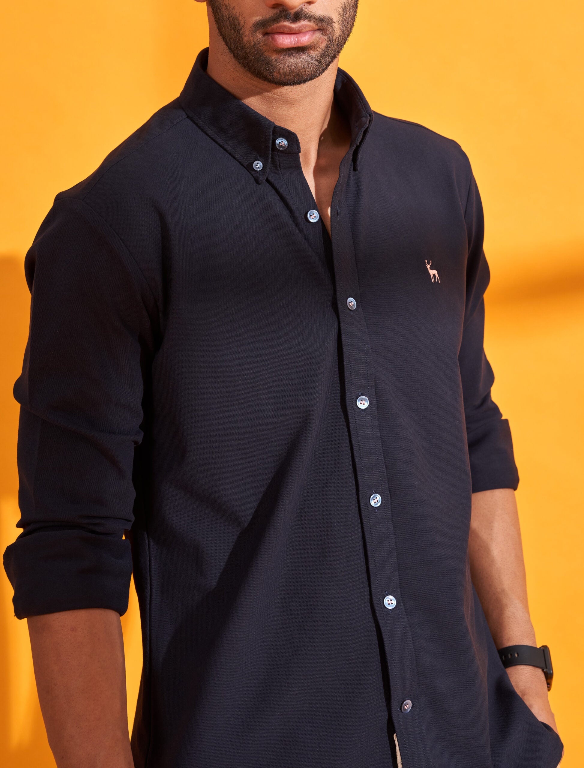 Midnight Navy Interlock Shirt